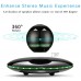 Infinity Orb Magnetic Levitating Speaker Bluetooth 4.0 LED Flash Wireless Floating Speakers with Microphone and Touch Buttons (Black)